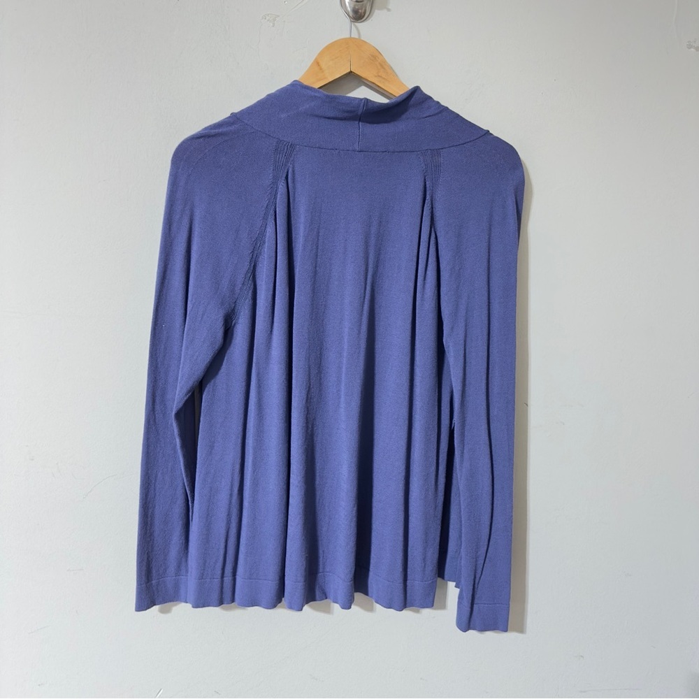 👉LOFT Open Front Long Sleeve Cardigan | Women's | Periwinkle Blue | Size: Medium - Picture 2 of 6